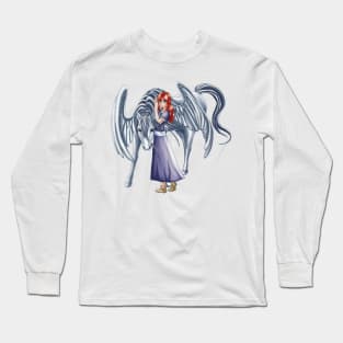 Anime girl with Pegasus 2 Long Sleeve T-Shirt